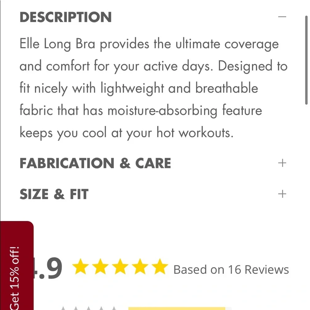 Electric Yoga Elle Long Bra